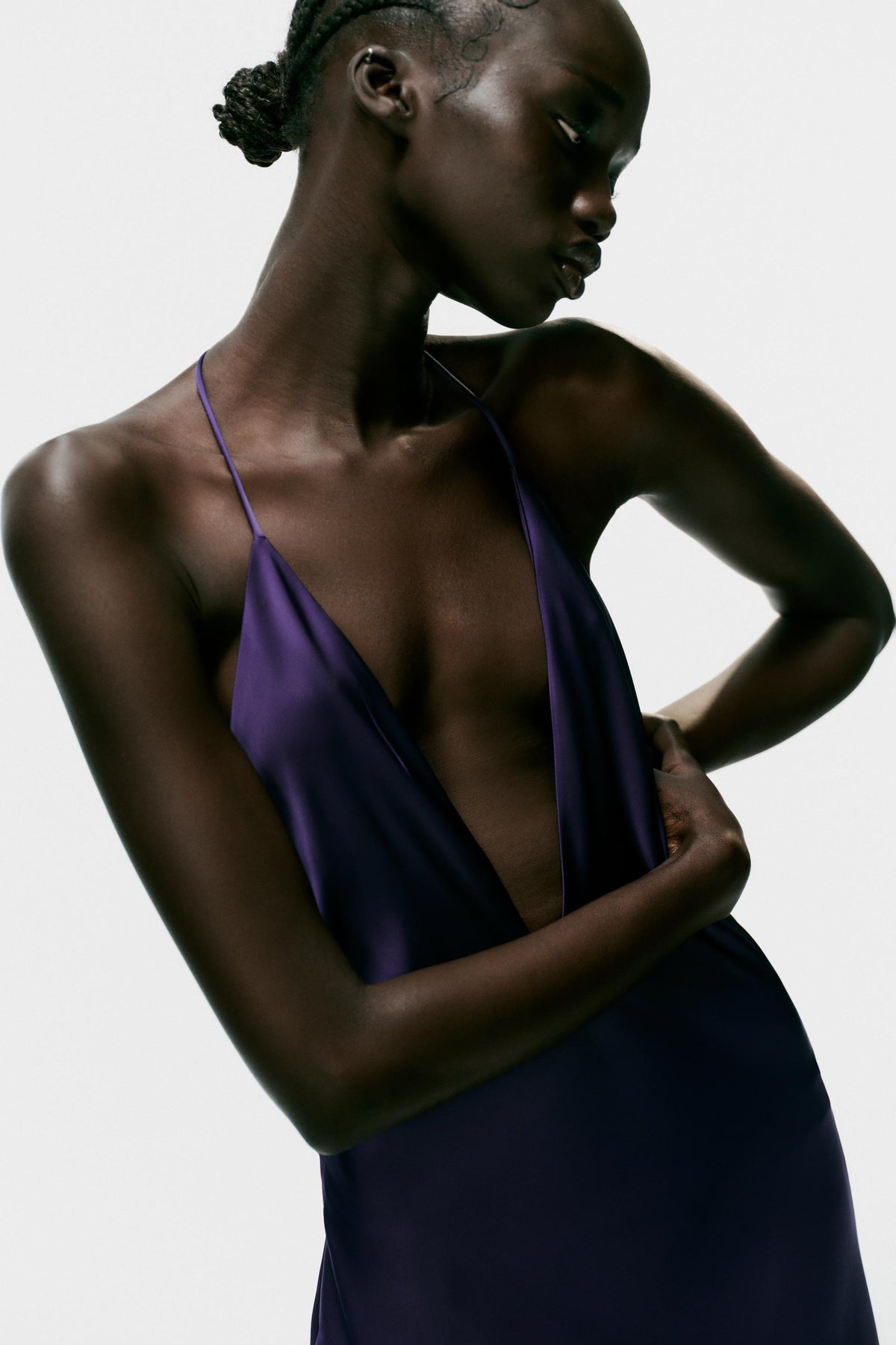 LONG SATIN DRESS