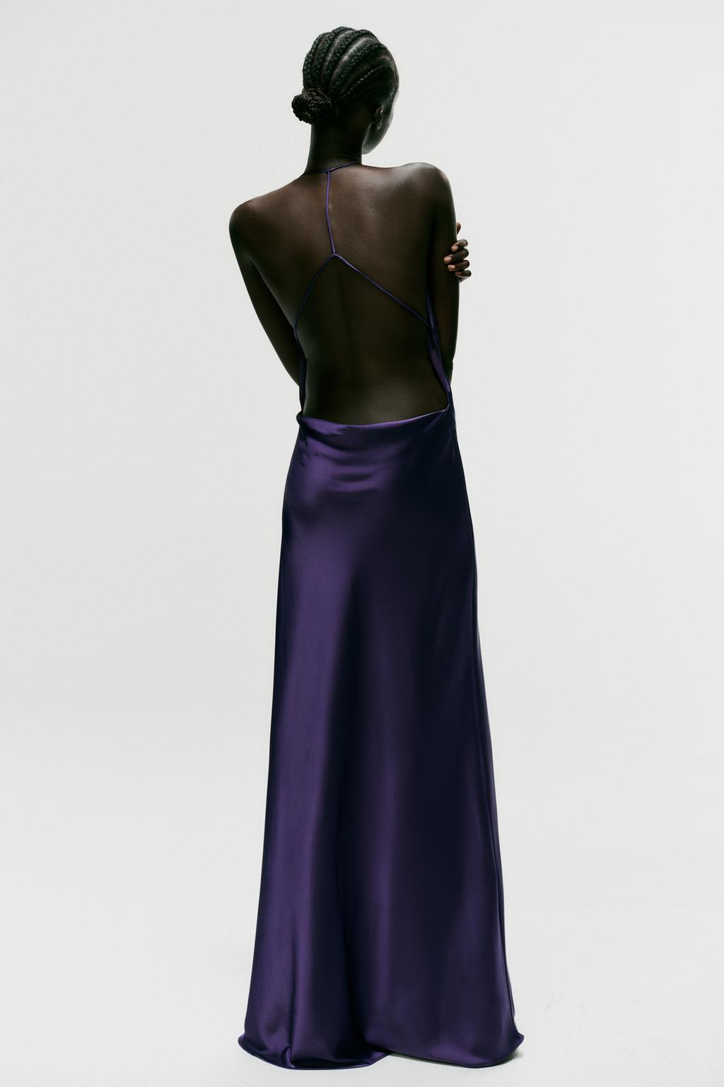 LONG SATIN DRESS
